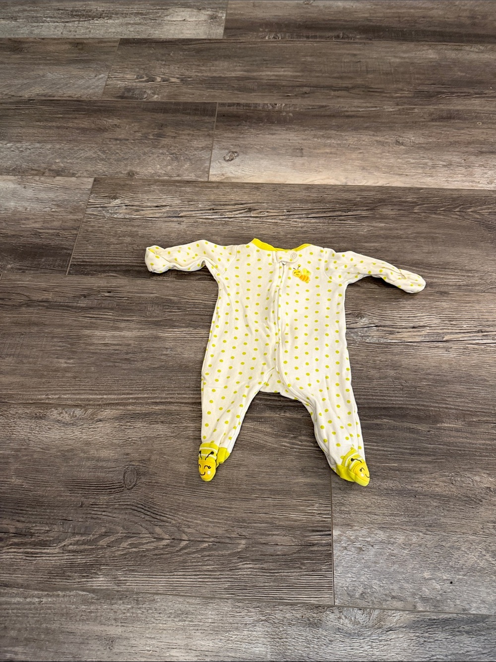 Carters‎ Yellow Polka Dot Footed One-Piece Pajamas